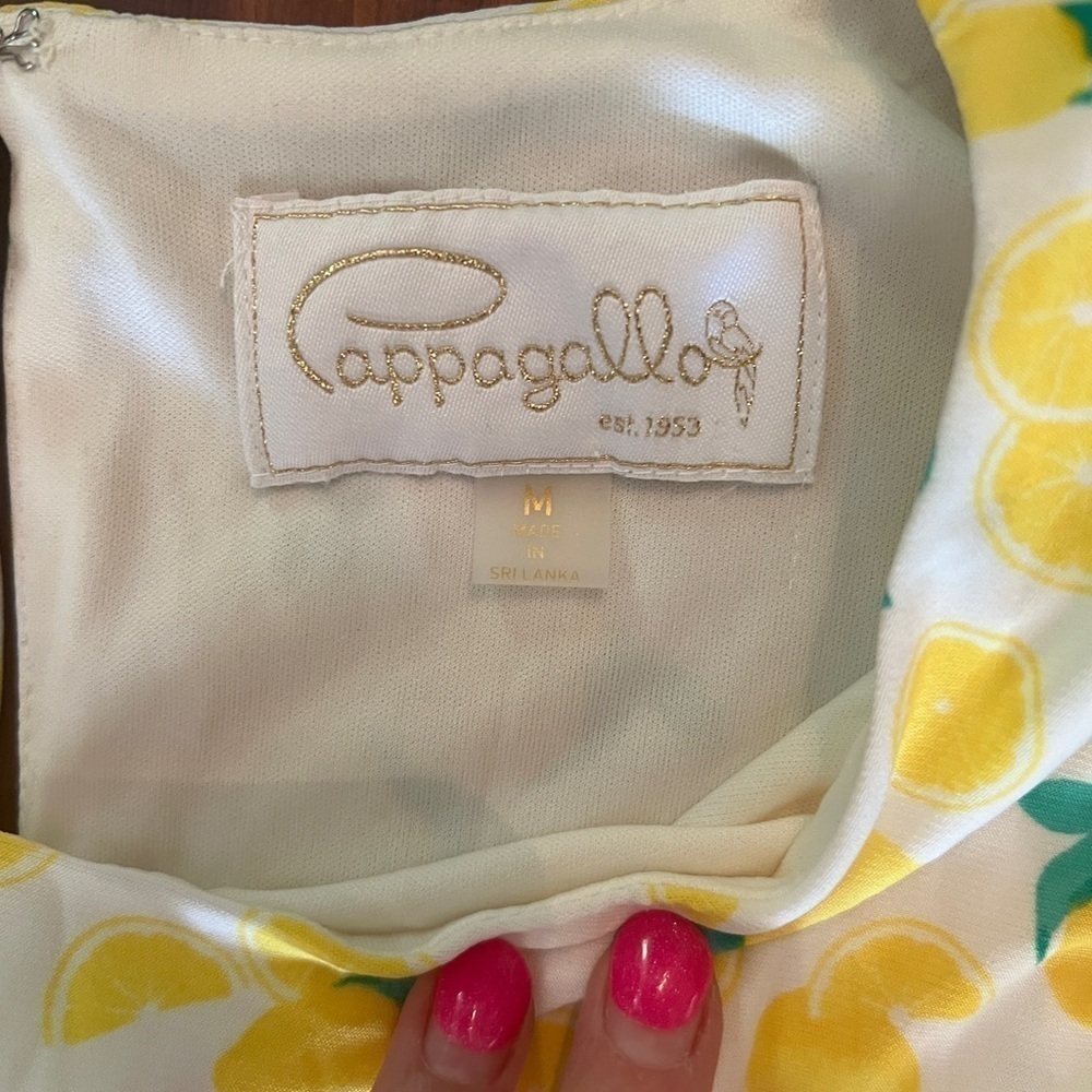 PAPPAGALLO Gwen Live Gives You Lemons A-Line Dress Yellow and Green Size Medium - Picture 3 of 4